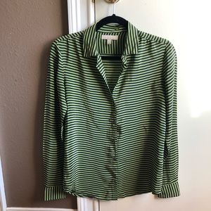 100% Silk Button-Up Blouse